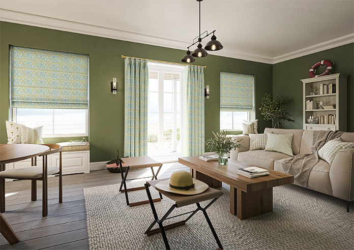 Leaf Vine, Jade - Made to Measure Curtains - Image 8